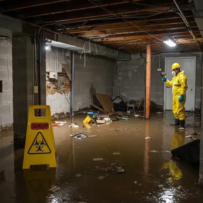 Flooded Basement Electrical Hazard in Tompkinsville, KY Property